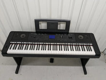 Load image into Gallery viewer, Yamaha DGX-660 black portable grand piano keyboard and stand stock #24011