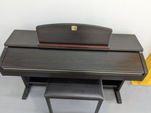Load image into Gallery viewer, Yamaha Clavinova CLP-130 Digital Piano and stool in dark rosewood stock #23161