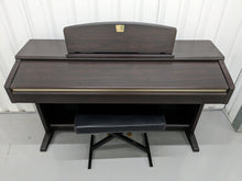 Load image into Gallery viewer, Yamaha Clavinova CLP-130 Digital Piano and stool in dark rosewood stock #23185