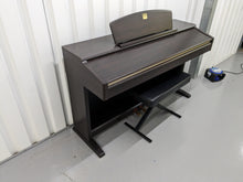 Load image into Gallery viewer, Yamaha Clavinova CLP-130 Digital Piano and stool in dark rosewood stock #23185