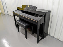 Load image into Gallery viewer, YAMAHA CLAVINOVA CLP-370PE DIGITAL PIANO + STOOL IN GLOSSY BLACK stock nr 23186