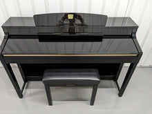 Load image into Gallery viewer, YAMAHA CLAVINOVA CLP-370PE DIGITAL PIANO + STOOL IN GLOSSY BLACK stock nr 23186