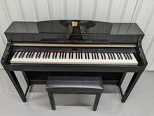 Load image into Gallery viewer, YAMAHA CLAVINOVA CLP-370PE DIGITAL PIANO + STOOL IN GLOSSY BLACK stock nr 23186
