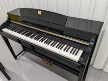Load image into Gallery viewer, YAMAHA CLAVINOVA CLP-370PE DIGITAL PIANO + STOOL IN GLOSSY BLACK stock nr 23186