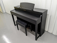 Load image into Gallery viewer, Yamaha Clavinova CLP-440 Digital Piano and stool in satin black stock no 23189