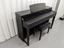 Load image into Gallery viewer, Yamaha Clavinova CLP-440 Digital Piano and stool in satin black stock no 23189