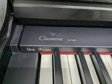 Load image into Gallery viewer, Yamaha Clavinova CLP-440 Digital Piano and stool in satin black stock no 23189