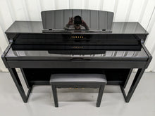 Load image into Gallery viewer, Yamaha Clavinova CLP-440PE Digital Piano polished ebony glossy black stock 23184
