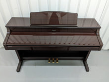 Load image into Gallery viewer, Roland KR-575 Intelligent Digital Piano / arranger glossy mahogany stock # 23194