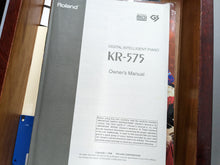 Load image into Gallery viewer, Roland KR-575 Intelligent Digital Piano / arranger glossy mahogany stock # 23194