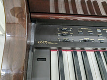 Load image into Gallery viewer, Roland KR-575 Intelligent Digital Piano / arranger glossy mahogany stock # 23194