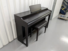 Load image into Gallery viewer, Yamaha clavinova CLP-525 digital piano and stool in dark rosewood stock # 23207
