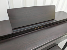 Load image into Gallery viewer, Yamaha clavinova CLP-525 digital piano and stool in dark rosewood stock # 23207