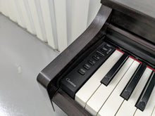 Load image into Gallery viewer, Yamaha clavinova CLP-525 digital piano and stool in dark rosewood stock # 23207