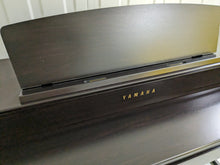 Load image into Gallery viewer, Yamaha Clavinova CLP-645 digital piano and stool in dark rosewood stock # 23237
