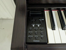 Load image into Gallery viewer, Yamaha Clavinova CLP-645 digital piano and stool in dark rosewood stock # 23237