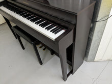Load image into Gallery viewer, Yamaha Clavinova CLP-645 digital piano and stool in dark rosewood stock # 23237
