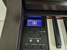 Load image into Gallery viewer, Yamaha Clavinova CLP-645 digital piano and stool in dark rosewood stock # 23237