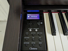 Load image into Gallery viewer, Yamaha Clavinova CLP-645 digital piano and stool in dark rosewood stock # 23237