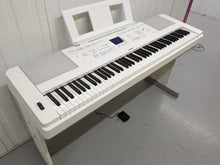 Load image into Gallery viewer, Yamaha DGX-660 in white 88 Key Weighted Keys Portable Grand, stand stock # 23249