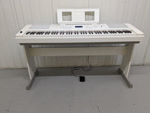Load image into Gallery viewer, Yamaha DGX-660 in white 88 Key Weighted Keys Portable Grand, stand stock # 23249