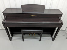 Load image into Gallery viewer, Yamaha Clavinova CLP-535 digital piano in dark rosewood + stool stock # 23264