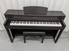 Load image into Gallery viewer, Yamaha Clavinova CLP-535 digital piano in dark rosewood + stool stock # 23264