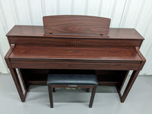 Load image into Gallery viewer, Yamaha Clavinova CLP-545 digital piano in mahogany with stool. stock nr 23284