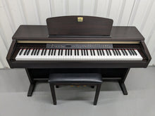 Load image into Gallery viewer, Yamaha Clavinova CLP-120 Digital Piano and stool in dark rosewood stock #23283