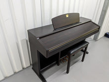 Load image into Gallery viewer, Yamaha Clavinova CLP-120 Digital Piano and stool in dark rosewood stock #23292