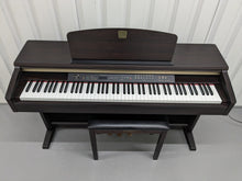 Load image into Gallery viewer, Yamaha Clavinova CLP-120 Digital Piano and stool in dark rosewood stock #23292