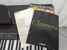 Load image into Gallery viewer, Yamaha Clavinova CLP-120 Digital Piano and stool in dark rosewood stock #23292