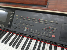 Load image into Gallery viewer, Yamaha Clavinova CVP-305 Digital Piano arranger + stool in mahogany stock #23298