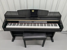 Load image into Gallery viewer, Yamaha Clavinova CLP-240PE Digital Piano polished GLOSSY BLACK stock # 23289