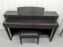 Load image into Gallery viewer, Yamaha Clavinova CLP-575 digital piano + stool in dark rosewood stock nr 23324
