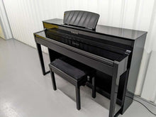 Load image into Gallery viewer, Yamaha Clavinova CLP-535PE digital piano and stool in glossy black stock #23332