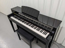 Load image into Gallery viewer, Yamaha Clavinova CLP-535PE digital piano and stool in glossy black stock #23332