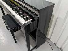 Load image into Gallery viewer, Yamaha Clavinova CLP-535PE digital piano and stool in glossy black stock #23332