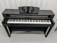 Load image into Gallery viewer, Yamaha Clavinova CLP-535PE digital piano and stool in glossy black stock #23332