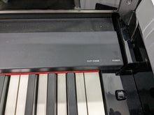 Load image into Gallery viewer, Yamaha Clavinova CLP-S308 digital piano and stool in polished ebony glossy black stock number 23361