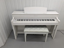 Load image into Gallery viewer, Yamaha Clavinova CLP-545 digital piano in satin white with stool. stock nr 23369