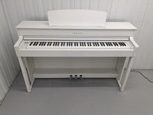 Load image into Gallery viewer, Yamaha Clavinova CLP-545 digital piano in satin white with stool. stock nr 23369