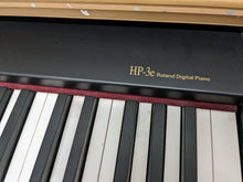 Load image into Gallery viewer, Roland HP-3E Digital Piano and stool in light oak finish Stock nr 23375