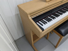 Load image into Gallery viewer, Roland HP-3E Digital Piano and stool in light oak finish Stock nr 23375