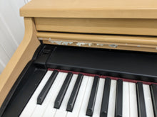 Load image into Gallery viewer, Roland HP-3E Digital Piano and stool in light oak finish Stock nr 23375