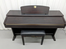 Load image into Gallery viewer, Yamaha Clavinova CLP-120 Digital Piano and stool in dark rosewood stock #23397