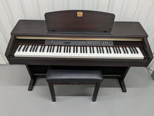 Load image into Gallery viewer, Yamaha Clavinova CLP-120 Digital Piano and stool in dark rosewood stock #23397