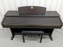 Load image into Gallery viewer, Yamaha Clavinova CLP-120 Digital Piano and stool in dark rosewood stock #23408