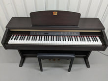 Load image into Gallery viewer, Yamaha Clavinova CLP-120 Digital Piano and stool in dark rosewood stock #23408