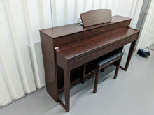 Load image into Gallery viewer, Yamaha Clavinova CLP-535 digital piano and stool in mahogany finish stock number 23418